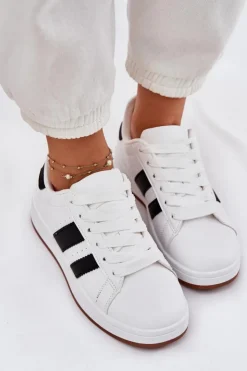 Evento Sneakersy Damskie*Sneakersy Damskie Z Eko Skóry Białe Arlenina