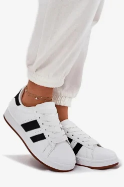 Evento Sneakersy Damskie*Sneakersy Damskie Z Eko Skóry Białe Arlenina