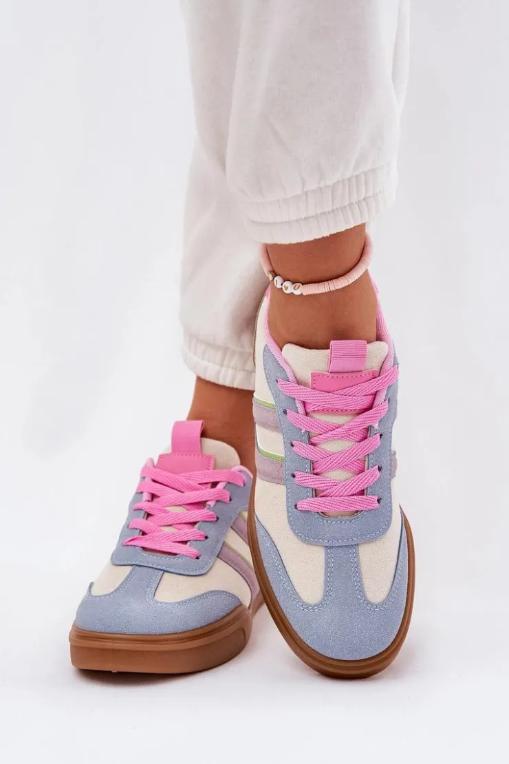 Hot Boto Sneakersy Damskie Z Eko Zamszu Multikolor Satylies