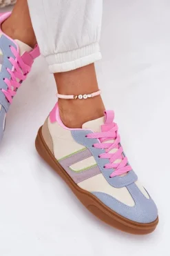 Hot Boto Sneakersy Damskie Z Eko Zamszu Multikolor Satylies