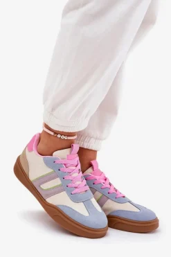 Hot Boto Sneakersy Damskie Z Eko Zamszu Multikolor Satylies