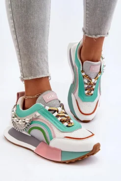Discount GOE Sneakersy Damskie Z Ozdobą NN2N4048 Multikolor