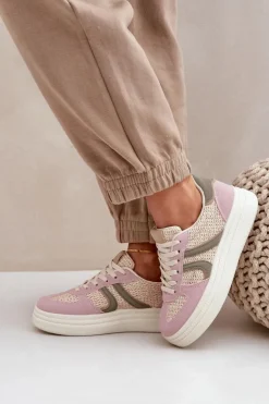 Damskie Boto Sneakersy Damskie Z Plecionką Na Platformie Multikolor Lesida