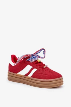 Boto Buty Sportowe Na Platformie|Sneakersy Damskie*Sneakersy Damskie Z Przypinkami Czerwone Jariana