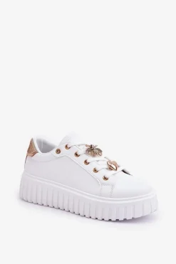 Sale Evento Sneakersy Damskie Z Przypinkami Białe Grelesi Biały