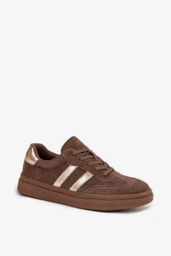 Damskie Evento Sneakersy Damskie Zamszowe Na Platformie Brązowe Sylviona