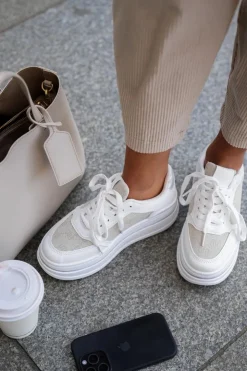 Online Boto Sneakersy Damskie Ze Wzorem Białe Fenarra Biały