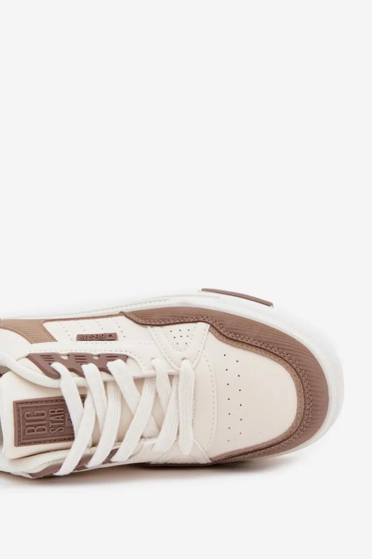 Big Star Shoes Buty Sportowe Big Star|Sneakersy Damskie*Sneakersy Na Platformie Big Star OO274A151 Ciemnobeżowe Beżowy