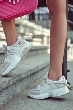 Clearance Boto Sneakersy Sportowe Buty Damskie Beżowe Someday Brązowy