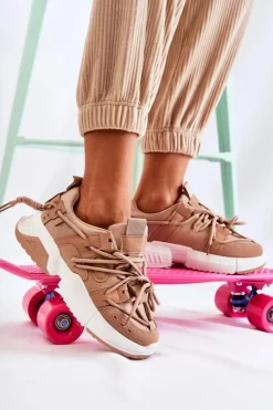 Outlet Boto Sneakersy Sportowe Buty Damskie Camel Someday