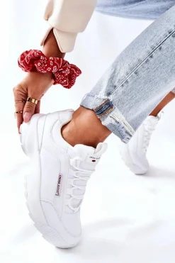 Cross Jeans Trampki Damskie Cross Jeans*Sportowe Buty Białe EE2R4133C