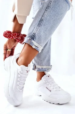 Cross Jeans Trampki Damskie Cross Jeans*Sportowe Buty Białe EE2R4133C