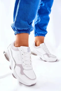 Damskie Big Star Shoes Sportowe Buty Damskie Memory Foam Big Star II274178 Białe