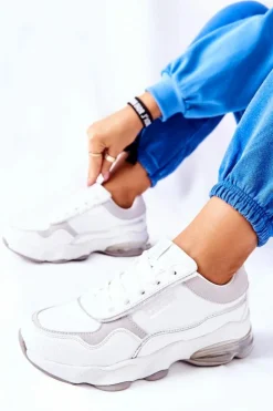 Damskie Big Star Shoes Sportowe Buty Damskie Memory Foam Big Star II274178 Białe