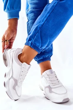 Damskie Big Star Shoes Sportowe Buty Damskie Memory Foam Big Star II274178 Białe