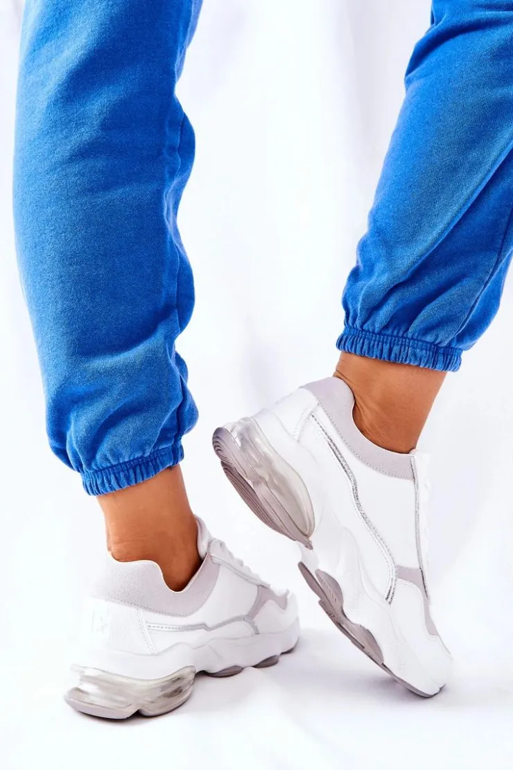 Damskie Big Star Shoes Sportowe Buty Damskie Memory Foam Big Star II274178 Białe