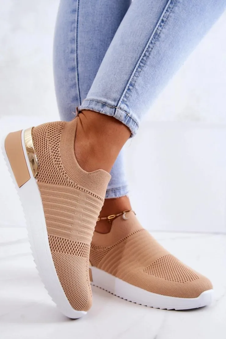 Best Evento Sportowe Buty Materiałowe Beżowe Lorento