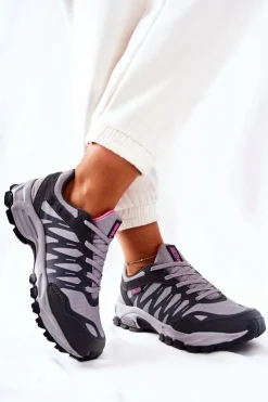 Damskie Big Star Shoes Sportowe Buty Memory Foam Big Star GG274499 Szare