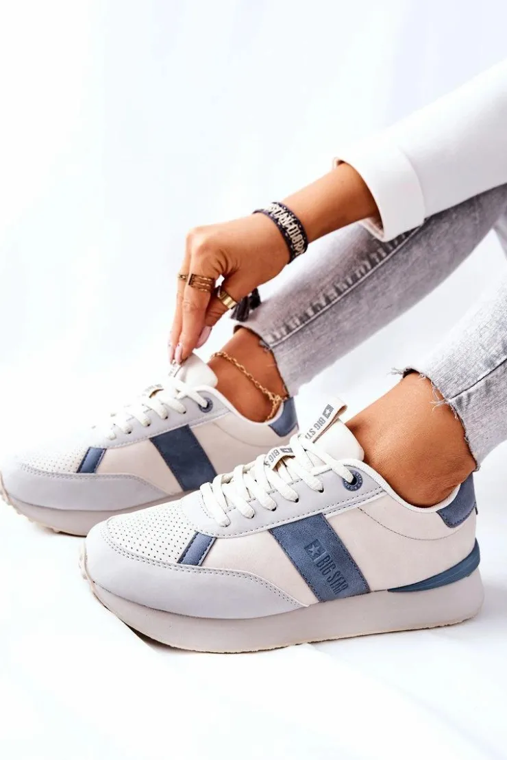 Online Big Star Shoes Sportowe Buty Memory Foam Big Star II274397 Szaro-Niebieskie