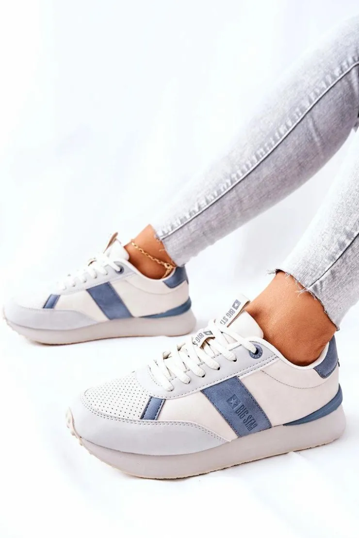 Online Big Star Shoes Sportowe Buty Memory Foam Big Star II274397 Szaro-Niebieskie