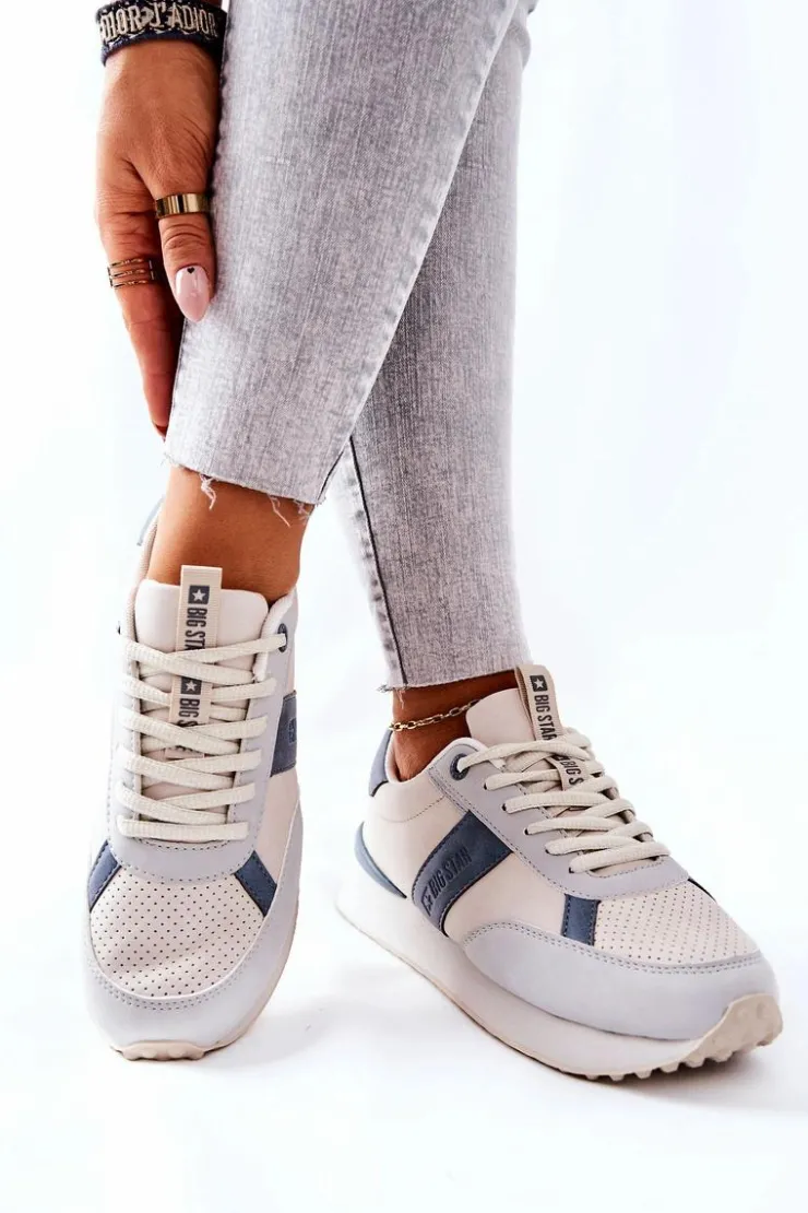 Online Big Star Shoes Sportowe Buty Memory Foam Big Star II274397 Szaro-Niebieskie