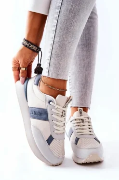 Online Big Star Shoes Sportowe Buty Memory Foam Big Star II274397 Szaro-Niebieskie