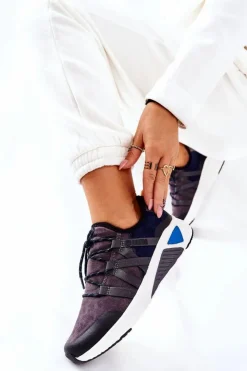 Big Star Shoes Sportowe Buty Memory Foam Big Star II274309 Granatowe