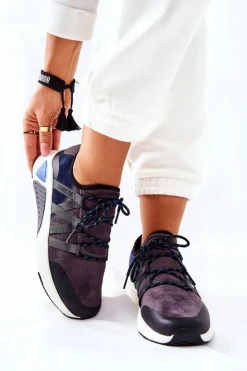 Big Star Shoes Sportowe Buty Memory Foam Big Star II274309 Granatowe