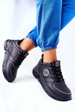 New Big Star Shoes Sportowe Buty Na Platformie Big Star II274313 Czarne Czarny