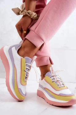 Damskie Big Star Shoes Sportowe Buty Sneakersy Big Star JJ274A511 Multikolor