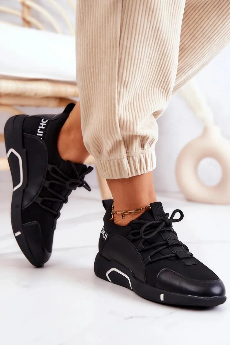 Damskie Buty damskie Vinceza Sportowe Buty Sneakersy Wsuwane Czarne Marvene