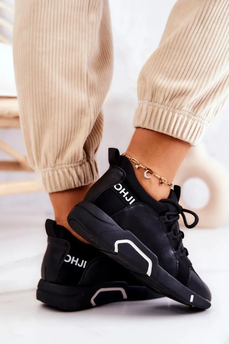 Damskie Buty damskie Vinceza Sportowe Buty Sneakersy Wsuwane Czarne Marvene