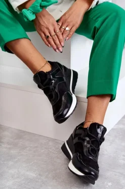 Buty damskie Vinceza Sneakersy Damskie*Sportowe Damskie Buty Sneakersy Czarne Colli