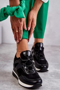 Buty damskie Vinceza Sneakersy Damskie*Sportowe Damskie Buty Sneakersy Czarne Colli