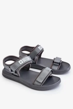 Damskie Big Star Shoes Sportowe Męskie Sandały Big Star HH174843 Szare