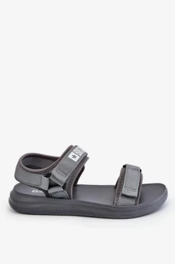 Damskie Big Star Shoes Sportowe Męskie Sandały Big Star HH174843 Szare