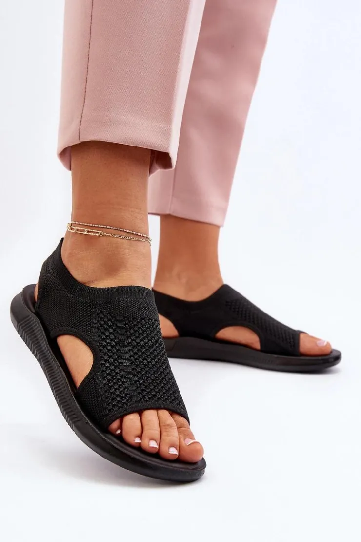 Boto Sandały Gumowe|Sandały Płaskie*Sportowe Sandały Damskie Czarne Cesys