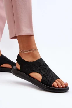 Boto Sandały Gumowe|Sandały Płaskie*Sportowe Sandały Damskie Czarne Cesys