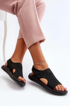 Boto Sandały Gumowe|Sandały Płaskie*Sportowe Sandały Damskie Czarne Cesys