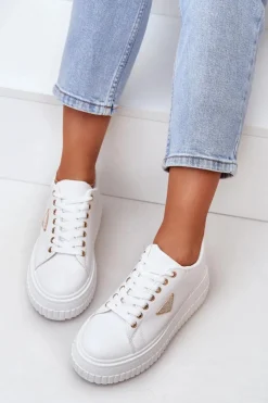 Boto Buty Sportowe Na Platformie|Sneakersy Damskie*Stylowe Sneakersy Na Masywnej Platformie Białe Vallexia