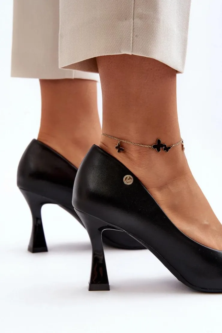 Damskie Buty damskie Vinceza Szpiki Eko Skórzane Czarne Kismetti