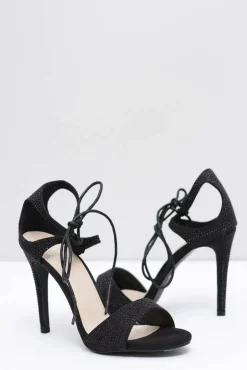 Damskie Boto Szpilki Damskie Czarne z Cyrkoniami Belona