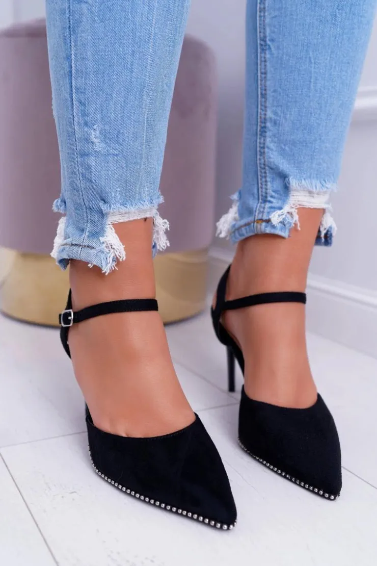 New Boto Szpilki Damskie W Szpic Lakierowany Obcas Trends