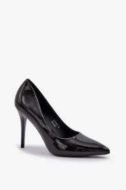 Discount Boto Szpilki Lakierowane Ze Szpiczastymi Noskami Czarne Omenra