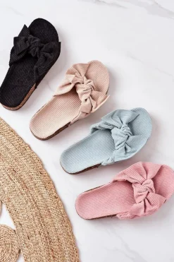 Boto Klapki Korkowe|Klapki Damskie Klasyczne*Sztruksowe Klapki Na Korku Czarne Summertime