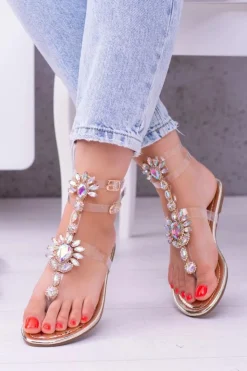 Damskie Boto Tanie Buty Lu Boo Eleganckie Transparentne Sandały Cyrkonie Nomire