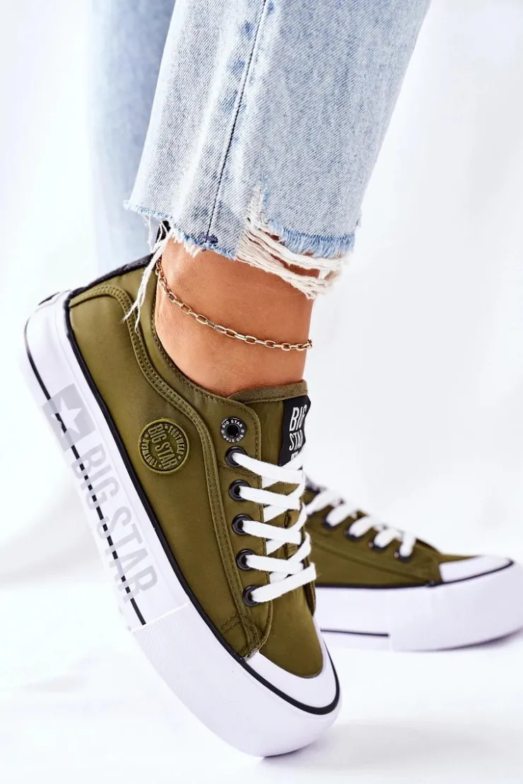 Clearance Big Star Shoes Tenisówki Na Platformie BIG STAR II274024 Khaki