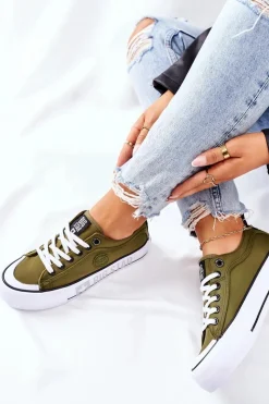 Clearance Big Star Shoes Tenisówki Na Platformie BIG STAR II274024 Khaki