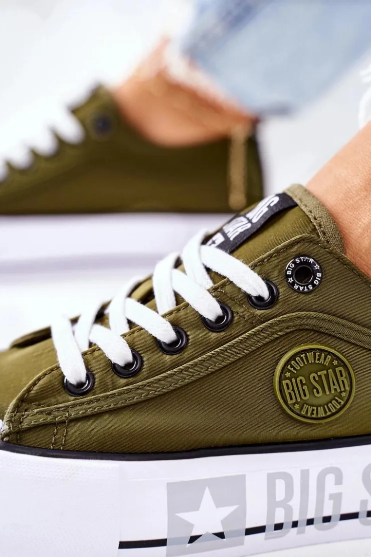 Clearance Big Star Shoes Tenisówki Na Platformie BIG STAR II274024 Khaki