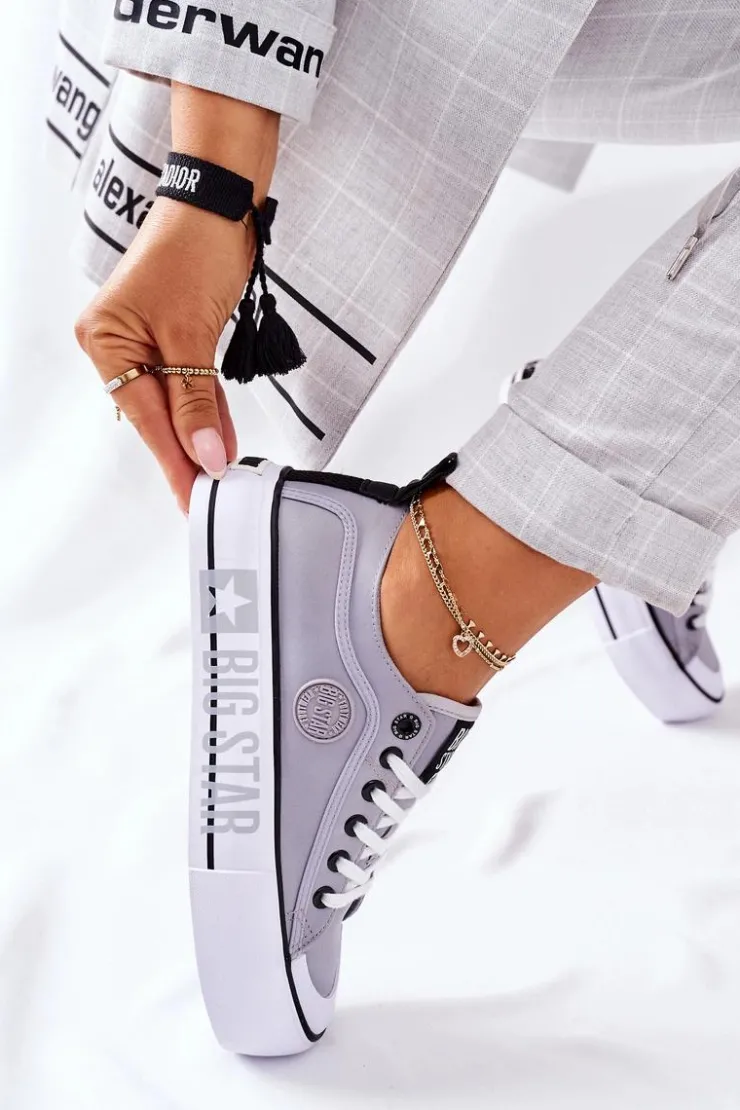 Best Big Star Shoes Tenisówki Na Platformie BIG STAR II274023 Szare